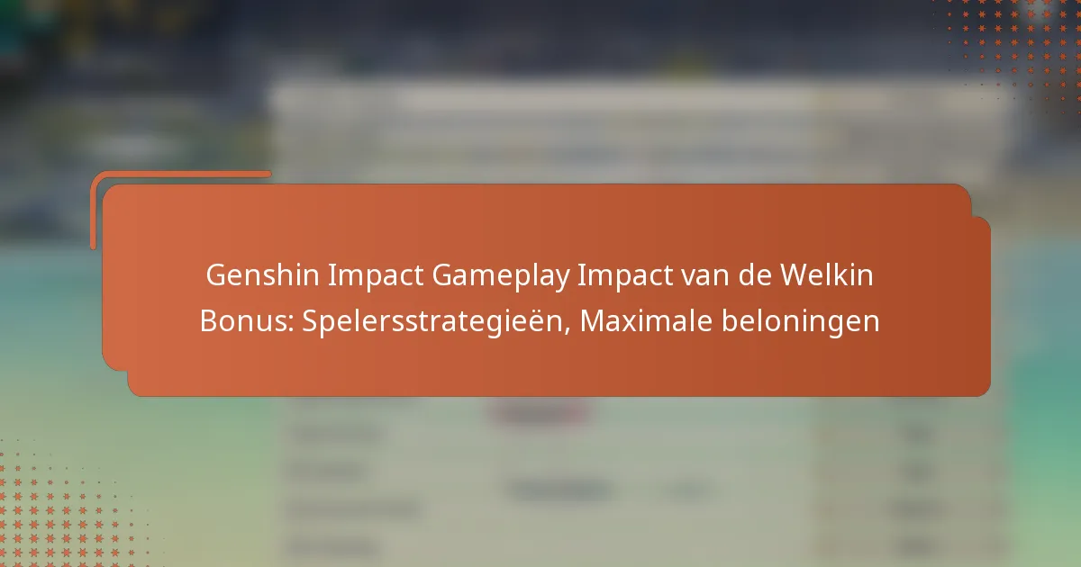 Genshin Impact Gameplay Impact van de Welkin Bonus: Spelersstrategieën, Maximale beloningen